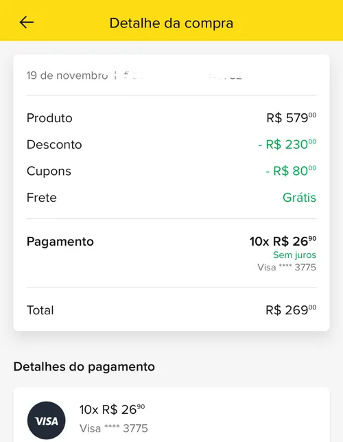 Imagem na descrição da promoção