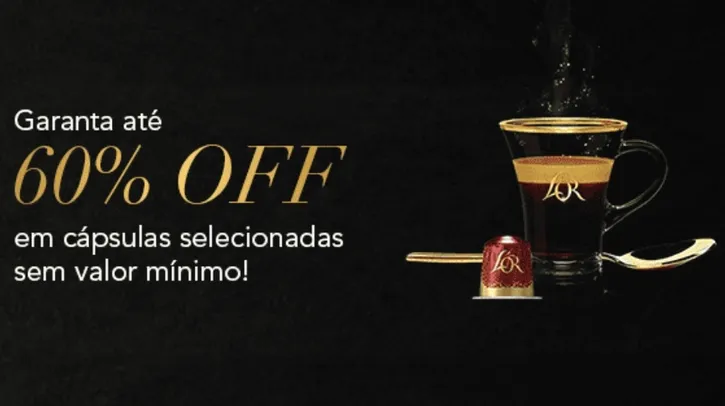 Cupom com até 60% OFF em café L'or