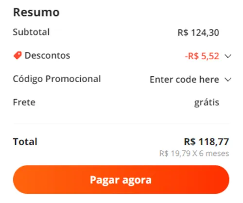 Imagem na descrição da promoção