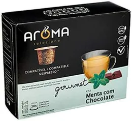 Cápsulas de Chá Menta com Chocolate Aroma Selezione - Compatível com Nespresso