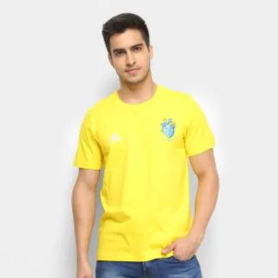 Saindo por R$ 28: Camisa Adidas - Amarelo e Azul | Pelando