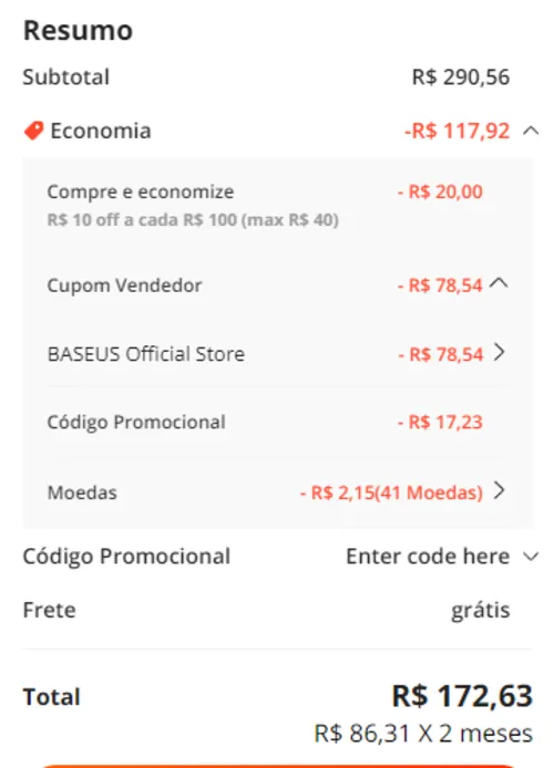 Imagem na descrição da promoção