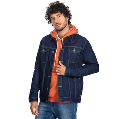 Jaqueta Masculina Tradicional Jeans Escuro Polo Wear