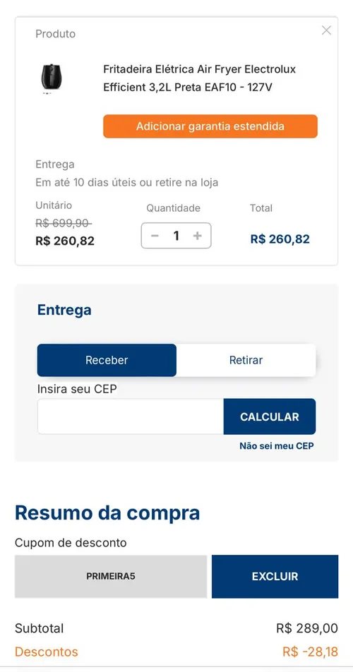 Imagem na descrição da promoção