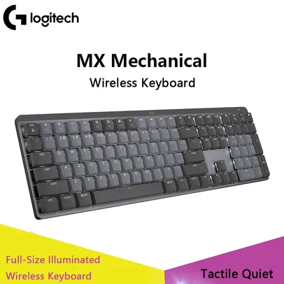 Logitech MX Mini MECHANICAL, teclas retroiluminadas, USB C, Bluetooth switch BLUE ou BROWN