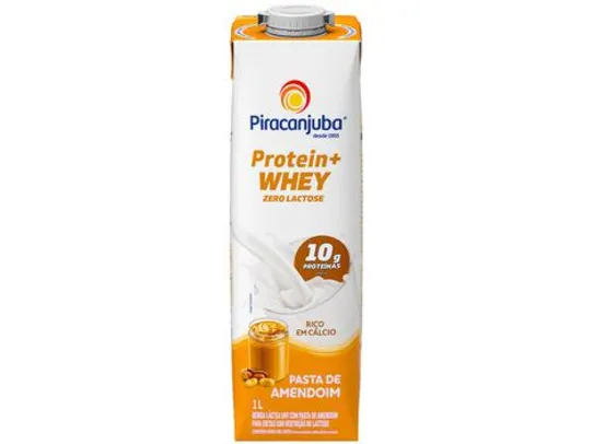 [C.Ouro] Bebida Láctea Piracanjuba Protein + Whey | Pasta de Amendoim Zero Lactose 1L | 6 unid | R$6 cada