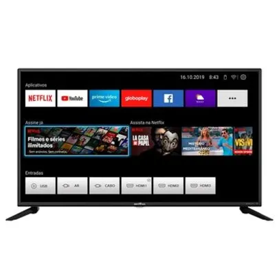 Smart TV Britânia 39´ LED HD, 2x HDMI - BTV39G60N5CH | R$1.499