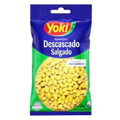 Amendoim Descascado Salgado Yoki 500g R$9