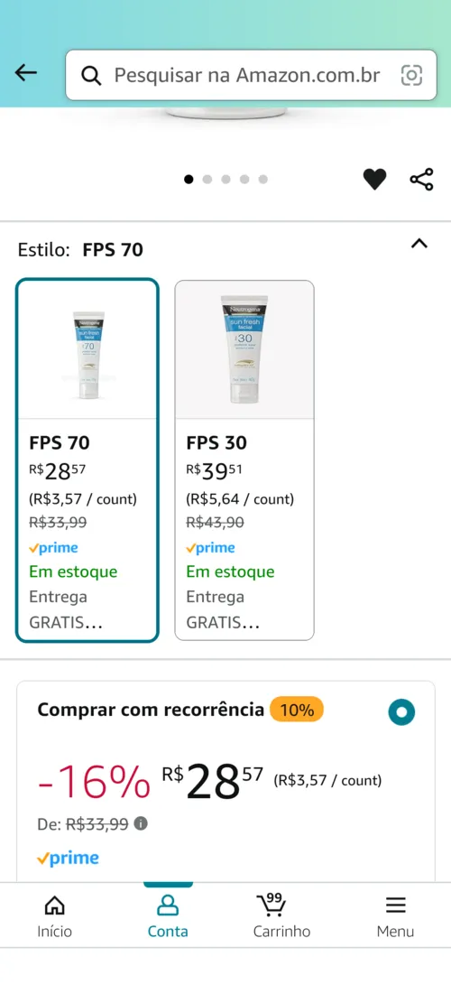 Imagem na descrição da promoção