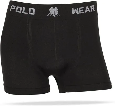 Kit de 12 cuecas boxer Polo Wear, Masculino, Preto/Marinho/Cinza/Branco, GG