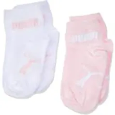 PUMA Cano Baixo, Meias Bebê Unissex, Branco/Rosa, 21-24 