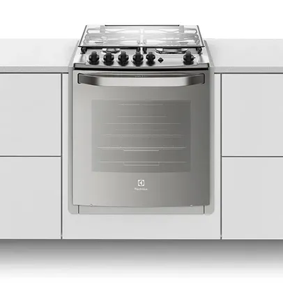 Fogão 4 Bocas de Embutir Electrolux Prata com Grill e Tripla Chama (56EXT) - Bivolt