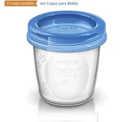 [Prime] Copos para Armazenamento de Leite Materno 180 ml, Philips Avent, 10 peças, Transparente