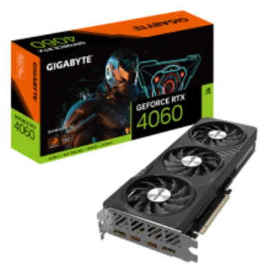 Placa de Vídeo Gigabyte NVIDIA GeForce RTX 4060 Gaming OC, 8G, 8GB, GDDR6, DLSS, Ray Tracing, 