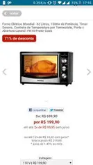 Forno Elétrico Mondial- 32 Litros, 1500w  - R$200