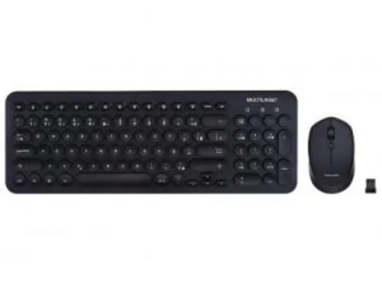 Kit Teclado e Mouse sem Fio Multilaser - TC231 | R$66