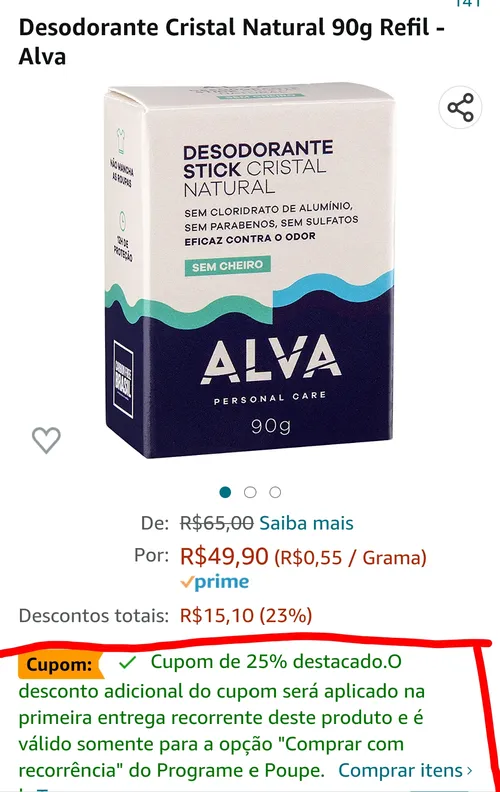 Imagem na descrição da promoção