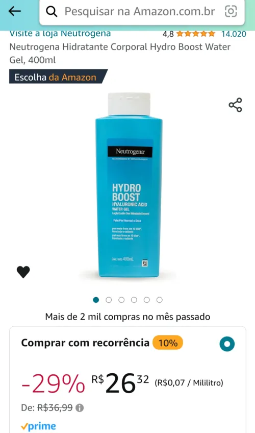 Imagem na descrição da promoção