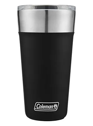 Copo térmico de aço inoxidável Coleman Brew, preto, 590 ml