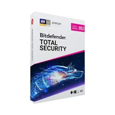 Bitdefender Total Security 2020-5 dispositivos, 1 ano (Digital - Via Download) - R$70