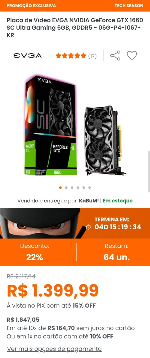 Imagem na descrição da promoção