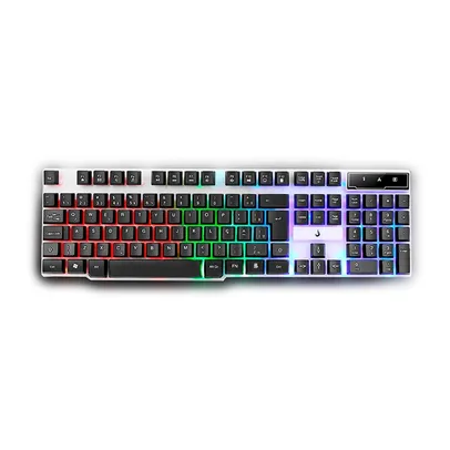 Teclado Gamer Semi Mecânico Rise Mode G1 Full, USB, Preto e Branco - RM-TG-01-BW