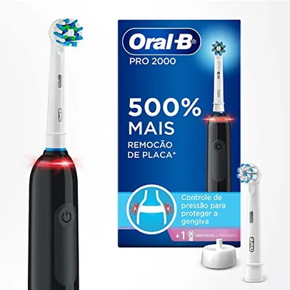 Escova Elétrica Recarregável Oral-B Pro 2000 Sensi Ultrafino 127v + Refil Sensi Ultrafino