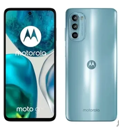 Smartphone Motorola Moto G52 Azul, Tela de 6.6", 4G+Wi-Fi+NFC, And. 12, Câm. Tras. de 50+8+2MP, Fron