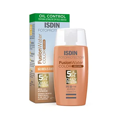 [rec] ISDIN Protetor Solar Facial Fusion Water 5 Stars Color Fps 50 – Cor Escura