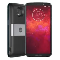 Smartphone Moto Z3 Power Pack & DTV Edition 64GB Indigo Tela 6" Câmera 12MP Android 8.1