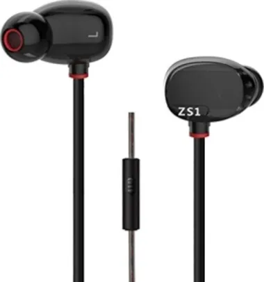 KZ ZS1 HIFI Stereo Earphones Earhook with Microphone por R$ 31