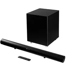 Soundbar 2.1 Canais 280W RMS com Subwoofer sem Fio, Bluetooth e Entrada Óptica | Goldentec