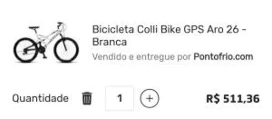 Bicicleta Colli Bike GPS Aro 26 - Branca | R$511