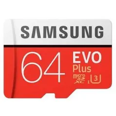 [AME] Cartão Micro Sd Sdxc Samsung Evo Plus 64gb 100mb/s U3 - R$99 (ou R$49 com Ame)