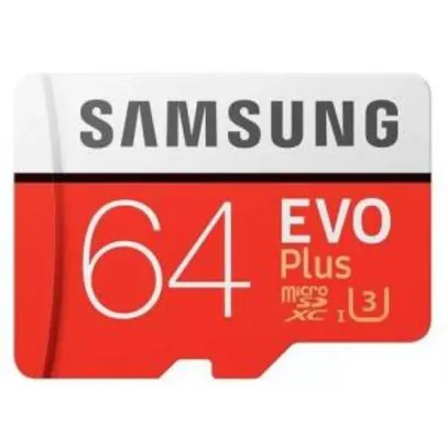 [AME] Cartão Micro Sd Sdxc Samsung Evo Plus 64gb 100mb/s U3 - R$99 (ou R$49 com Ame)