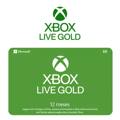 Xbox Live Gold 12 Meses Gift Card