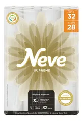 Papel Higiênico Supreme Folha Tripla 32 Unidades Neve