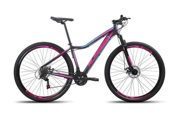 Bicicleta aro 29 alfameq pandora feminina a disco 24 marchas