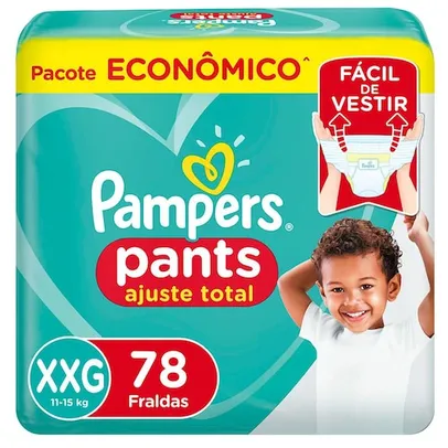 Fralda Calça Pampers Pants Tamanho XXG - 78 Unidades