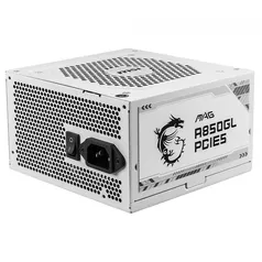 Fonte MSI MAG A850GL PCIE5, 850W, 80 Plus Gold, PFC Ativo, Full Modular, White, MAG A850GL