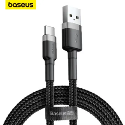 Cabo de Dados Baseus USB Tipo C - Carregamento Rápido, acabamento premium, Quick Charge 3.0