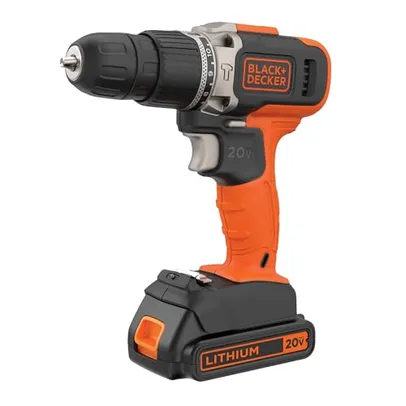 (PRIME/Sel) Black Decker Furadeira e Parafusadeira VRR Furadeira de Impacto 360 RPM a 1.400 RPM, 110V, Modelo ‎BCD704C1, 20V