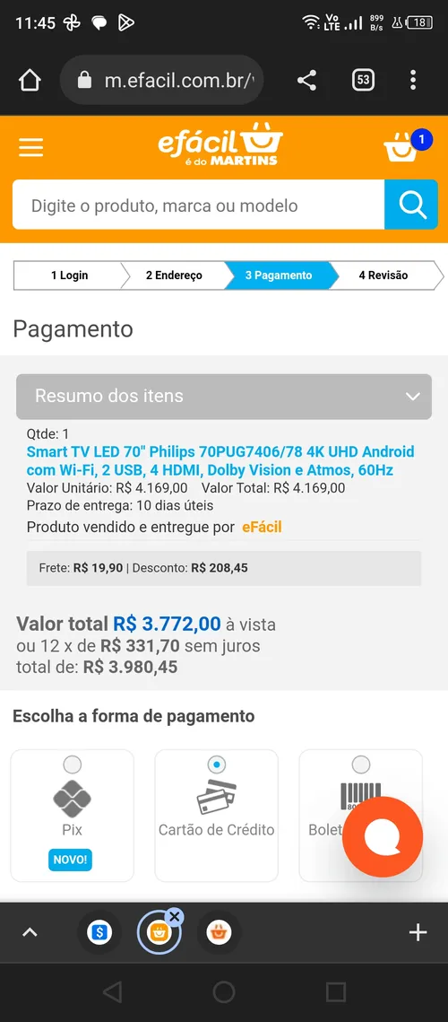 Imagem na descrição da promoção