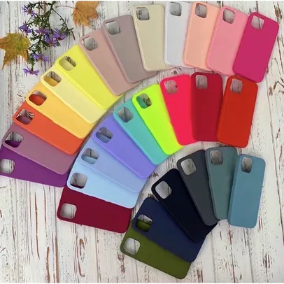 Capa case para iphone aveludada