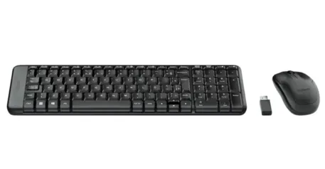 [Cli. Ouro / MagaluPay] Kit Teclado e Mouse Sem Fio Logitech MK220