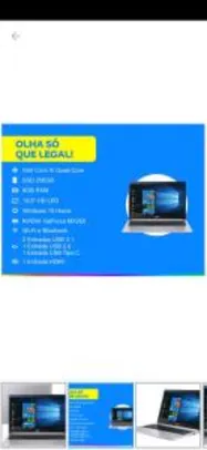 Notebook Acer aspire 5 A515-54G-53GP Intel Core i5 8GB 256GB Tela 15.6” Windows 10 - R$3178