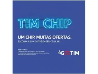 Chip TIM 4G - Pré-Pago/Controle