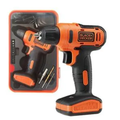 Parafusadeira/Furadeira 12V Com 13 Acessórios e Caixa Transparente - Black + Decker - LD12SP-BR por R$ 167