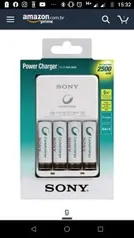 Carregador de Pilha Recarregável, Sony BCG34HH4GN/CBR4, Branco, Pequeno