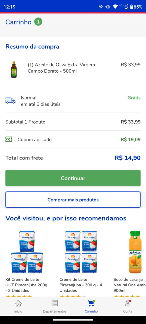 Imagem na descrição da promoção